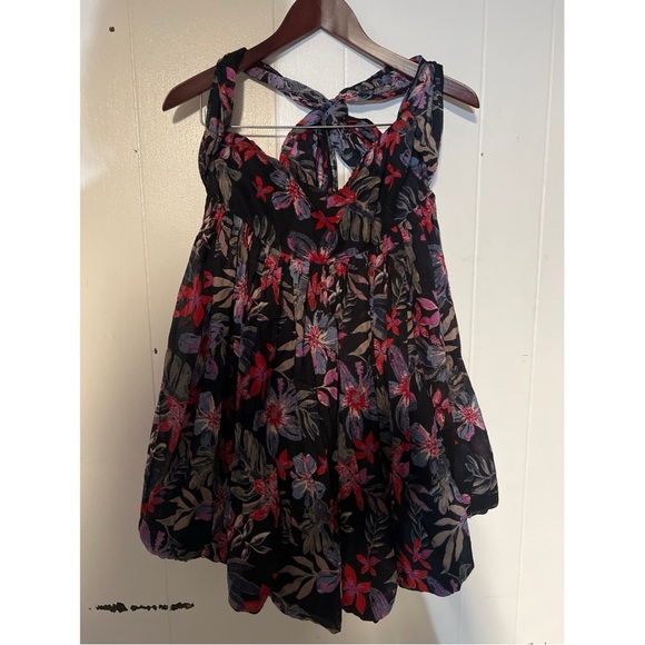 Free People Tops - Free people Floral Black and Red Women's Top